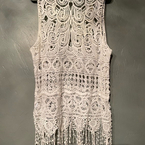 Harper Liv crochet top, white, EUC, 3X - Picture 2 of 4